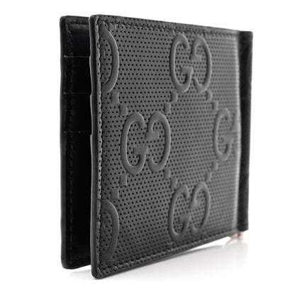 Gucci Calfskin GG Tennis Embossed Bi-Fold Wallet Black 3 of 9