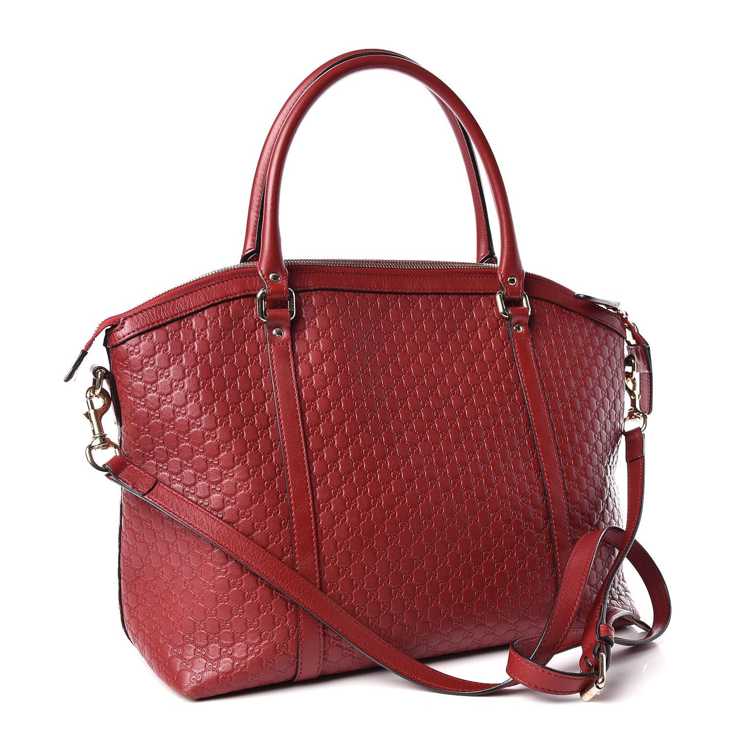 Soft Microguccissima Dome Satchel Red