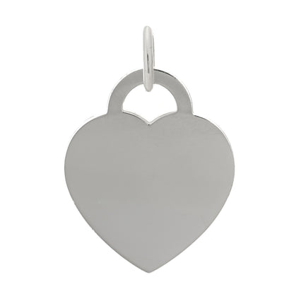 Tiffany Sterling Silver Large Heart Tag Charm 1 of 3