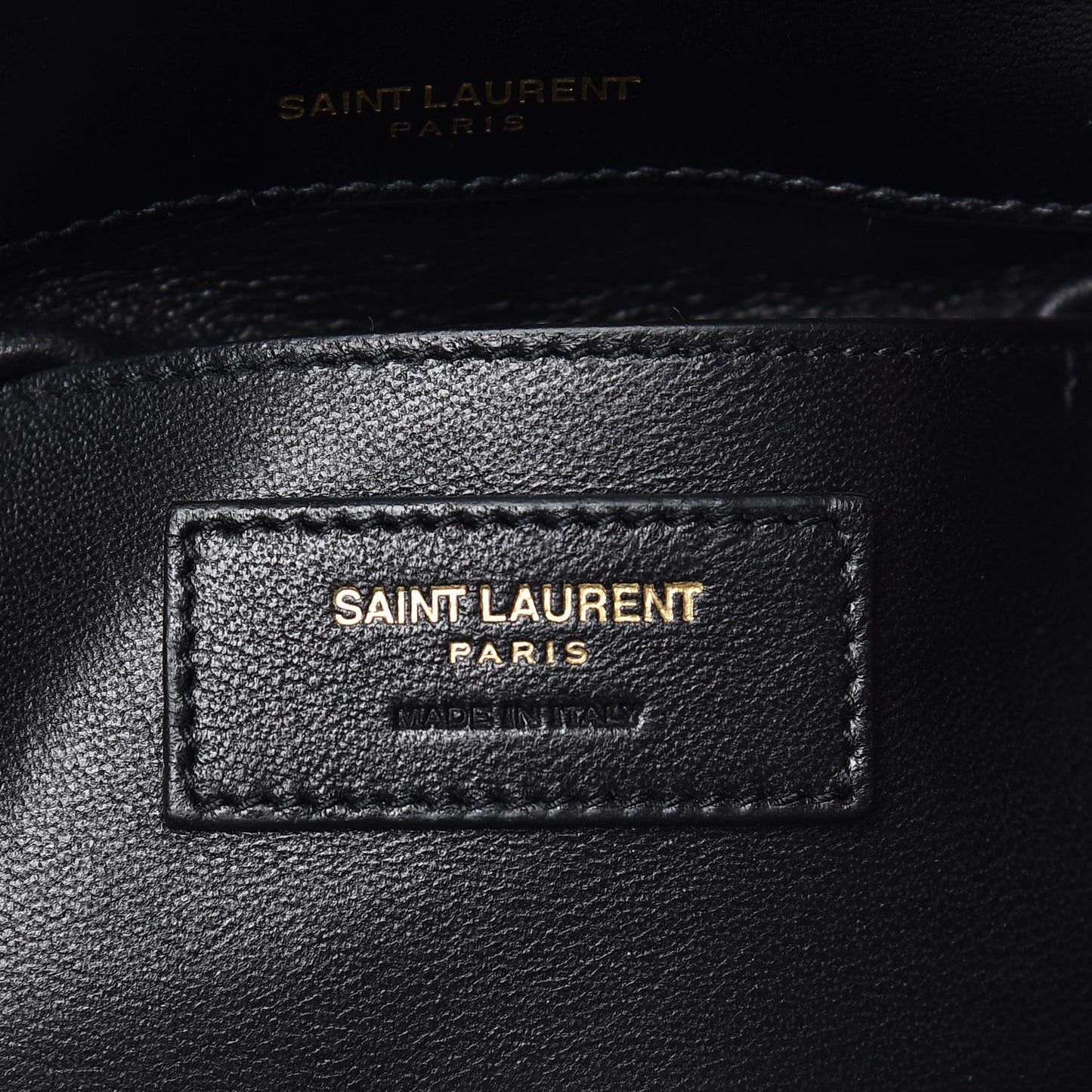 Patent Calfskin Matelasse Monogram Small Vicky Chain Bag Black