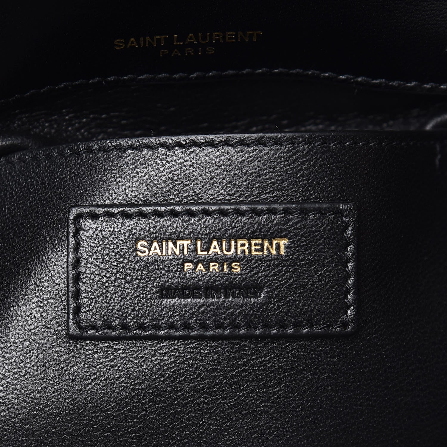 Saint Laurent Patent Calfskin Matelasse Monogram Small Vicky Chain Bag Black 6 of 6