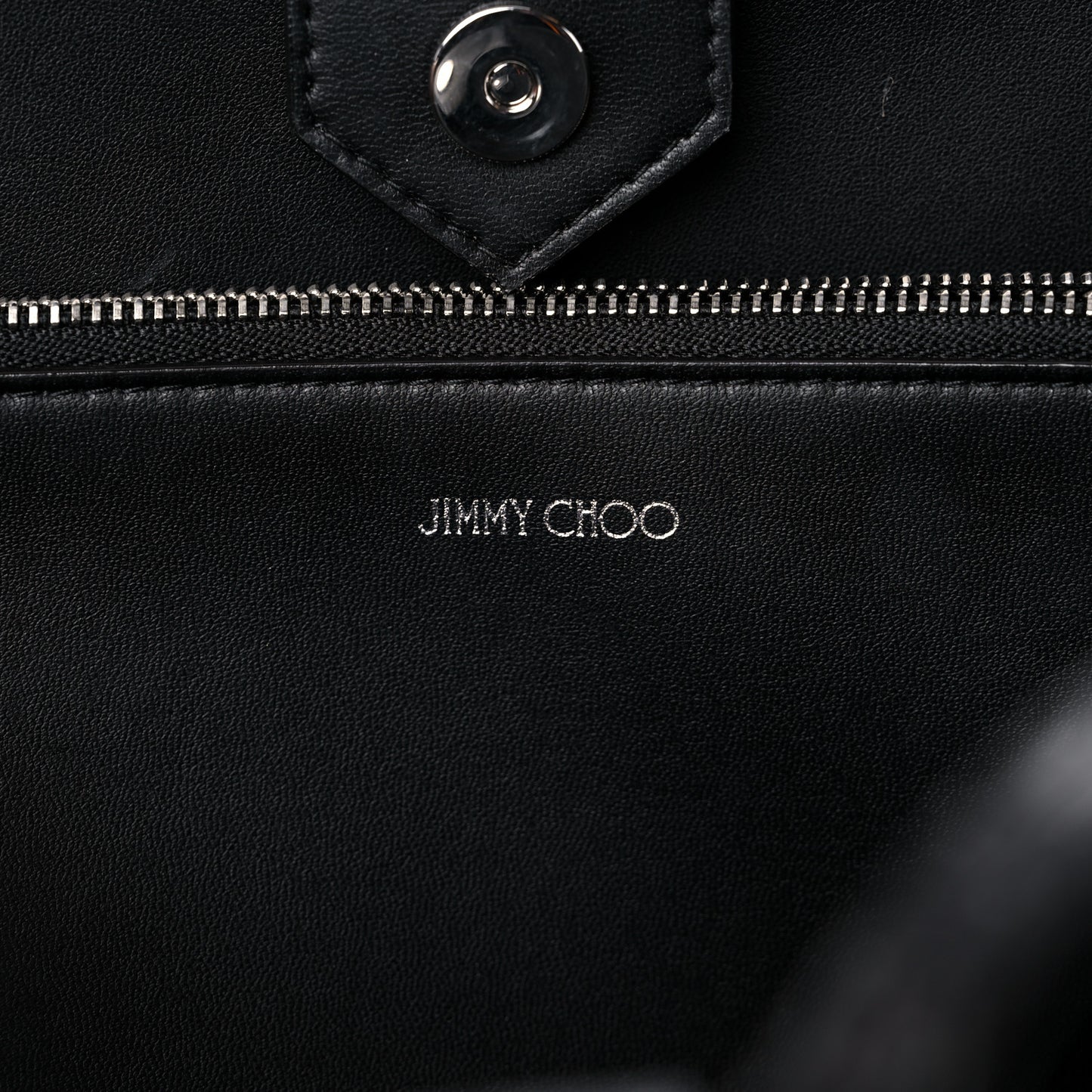 Snakeskin Embossed Calfskin JC Tote Anthracite