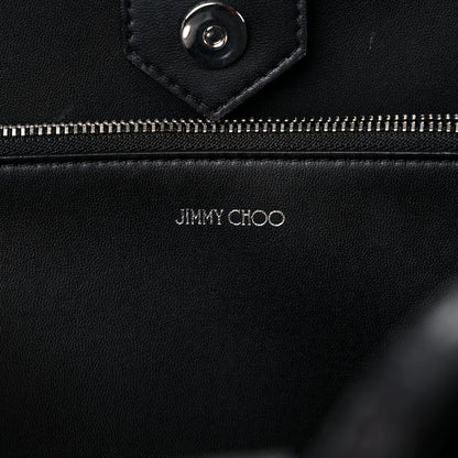 Jimmy Choo Snakeskin Embossed Calfskin JC Tote Anthracite 5 of 13