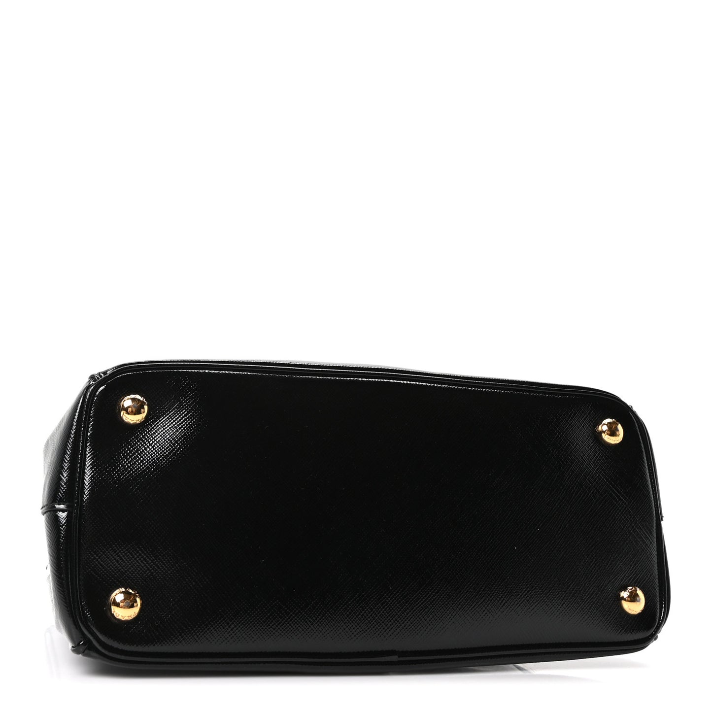Saffiano Vernice Small Galleria Double Zip Tote Black