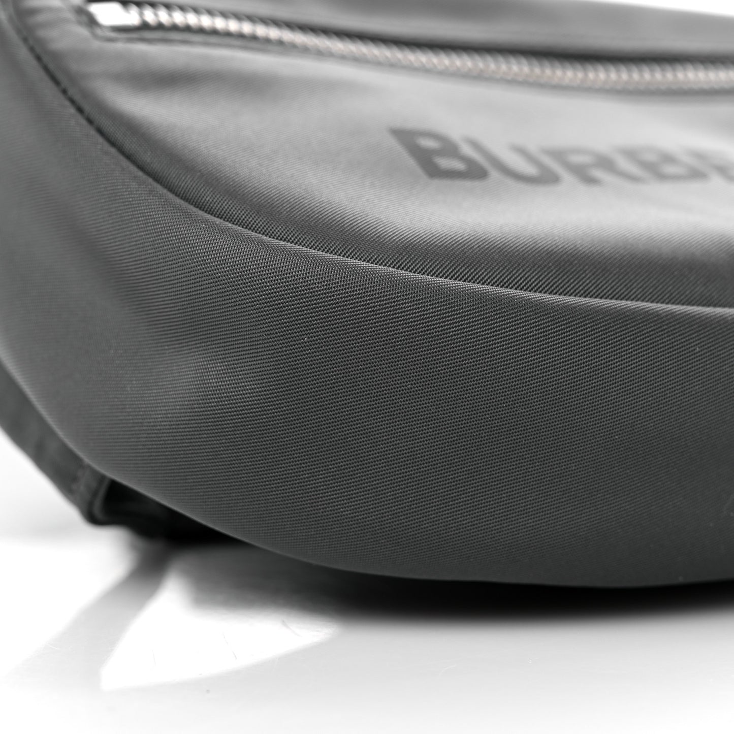 Econyl Logo Print Small Cannon Bum Bag Charcoal Grey