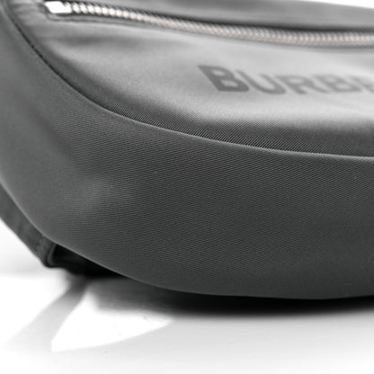 Burberry Econyl Logo Print Small Cannon Bum Bag Charcoal Grey 8 of 9