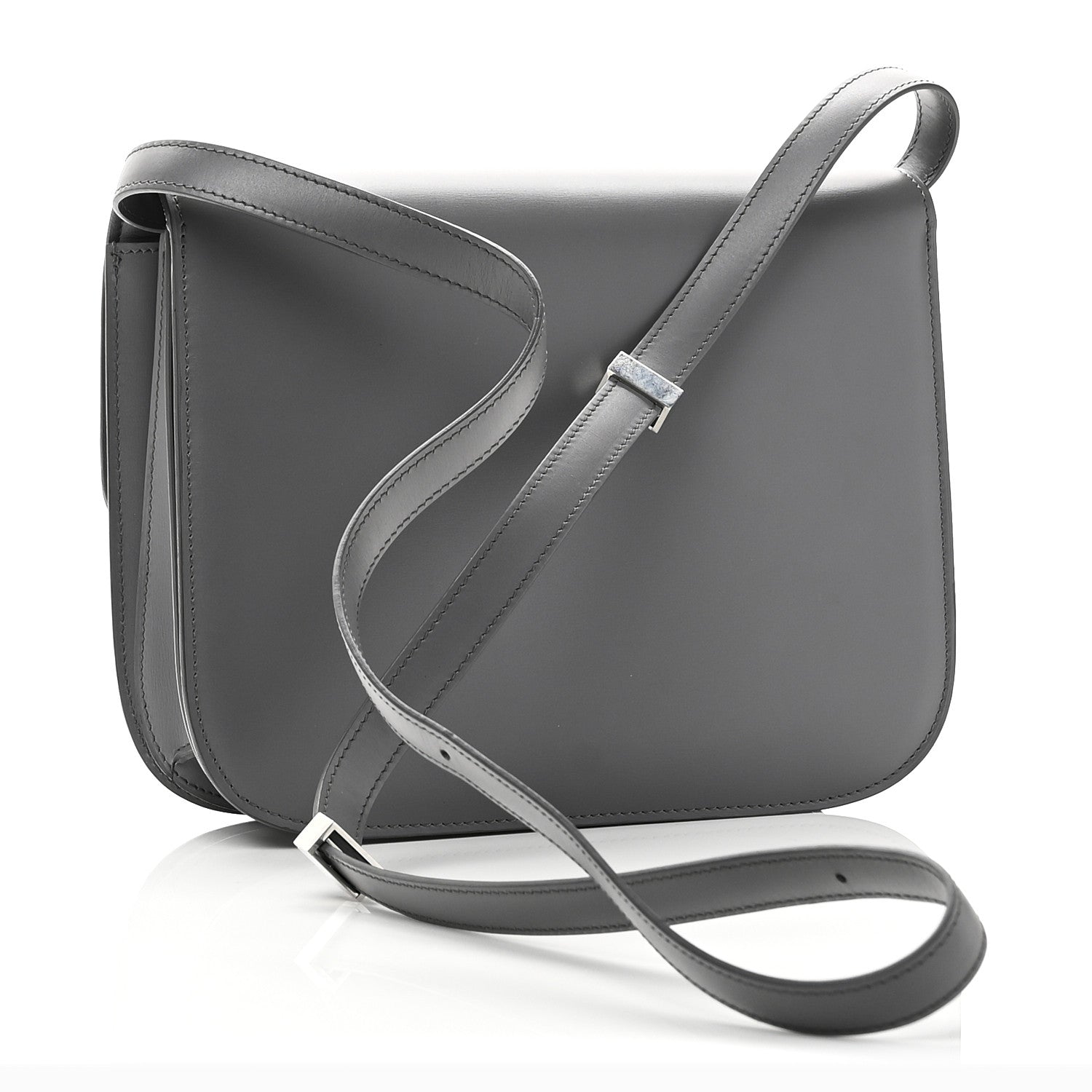 Celine Box Calfskin Medium Classic Box Flap Bag Zinc 3 of 10