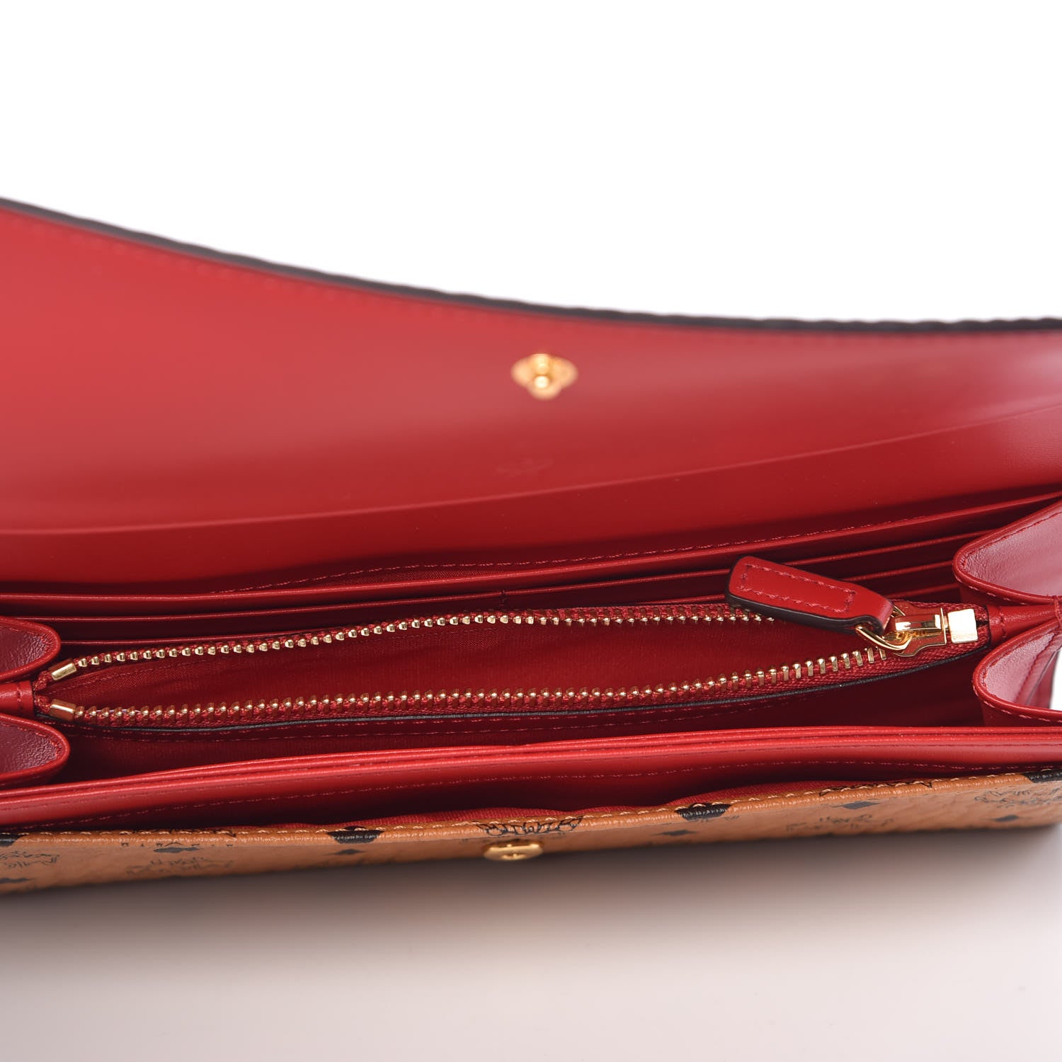 MCM Visetos Continental Flap Wallet Cognac 5 of 11