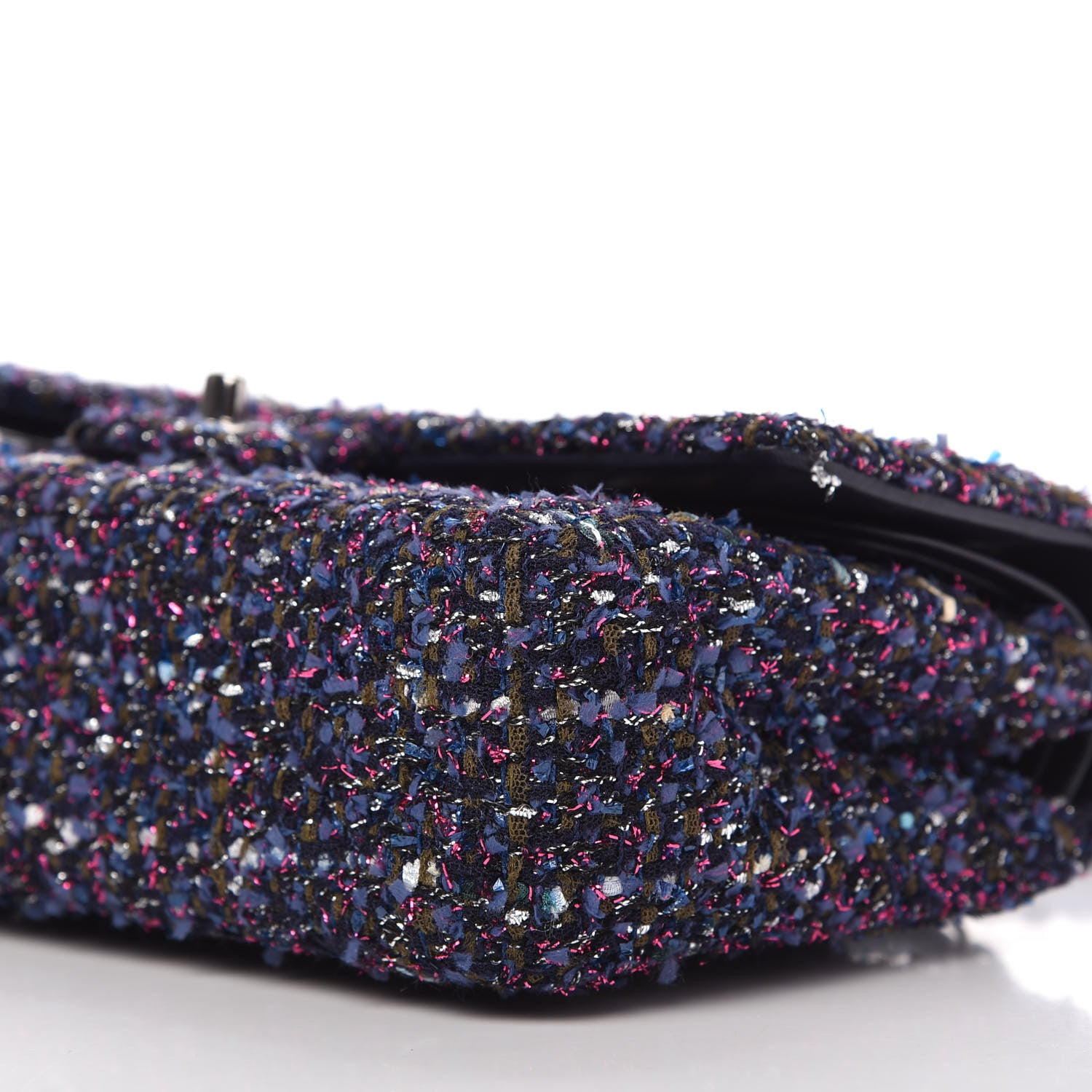 Chanel Tweed Quilted Medium Double Flap Multicolor 7 of 10