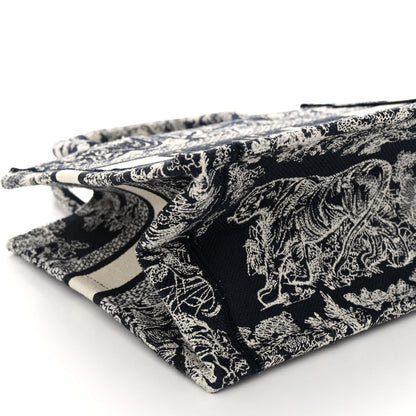 Christian Dior Canvas Embroidered Small Dioriviera Toile De Jouy Book Tote Blue 9 of 12