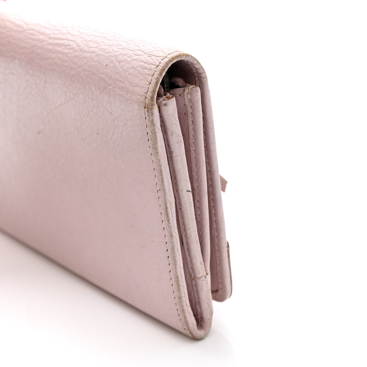 Balenciaga Agneau Classic Hardware Money Wallet Rose Poudre 10 of 12