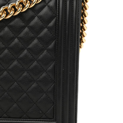 Chanel Calfskin Quilted Large Boy Flap Black 11 of 13