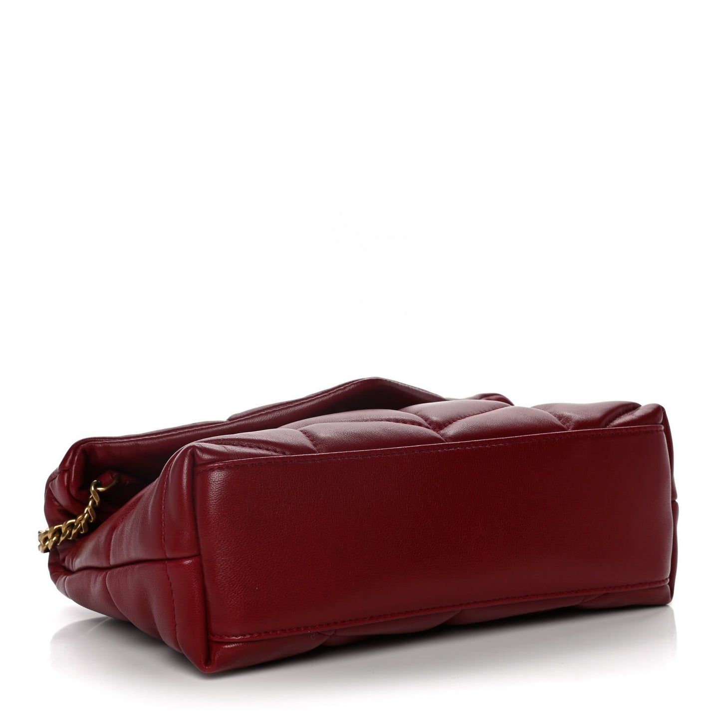 Lambskin Quilted Toy Loulou Puffer Monogram Chain Satchel Red