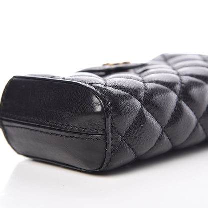 Chanel Calfskin Quilted Pearl Chain Love Symbols Mini Bag Black 5 of 17