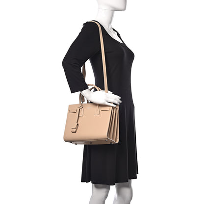Saint Laurent Grained Calfskin Topstich Baby Sac De Jour Nude Powder 2 of 8