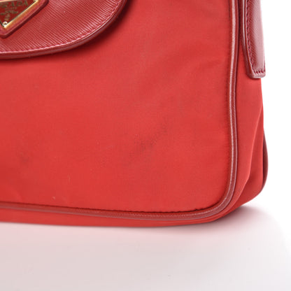 Prada Tessuto Nylon Saffiano Crossbody Bag Rosso 13 of 17