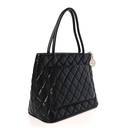 Chanel Caviar Quilted Medallion Tote Black 3 of 9