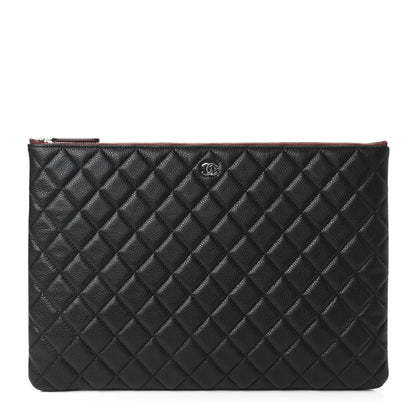 Chanel Caviar Quilted Large Cosmetic Case Black 1 of 10