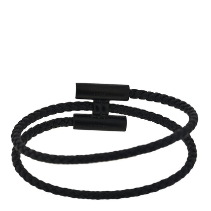 Hermes Swift Double Wrap Cord Tournis Tresse Bracelet Black 4 of 4