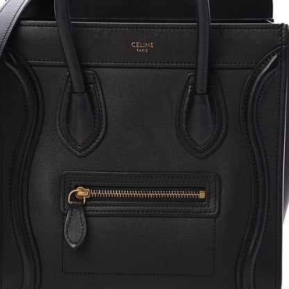 Celine Smooth Calfskin Nano Luggage Black 9 of 13