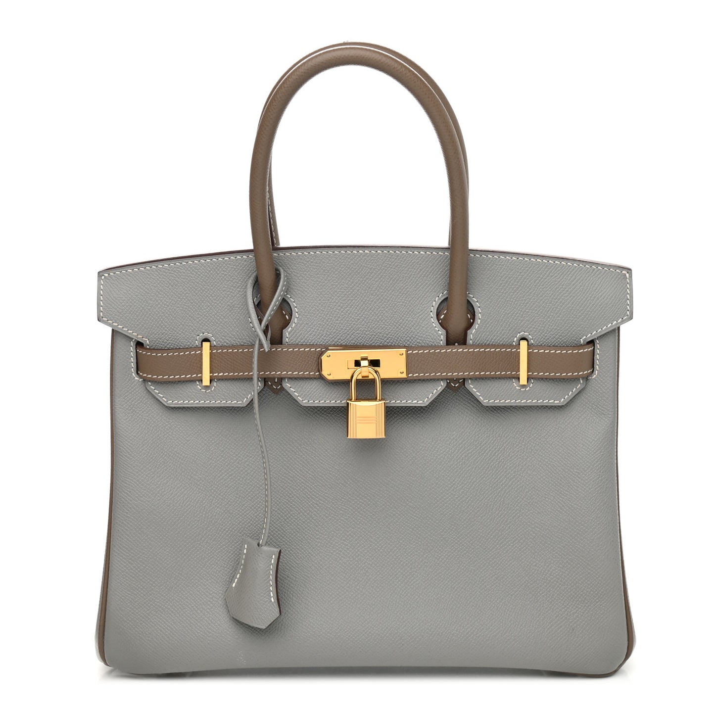 Epsom Horseshoe Birkin 30 Gris Mouette Etoupe