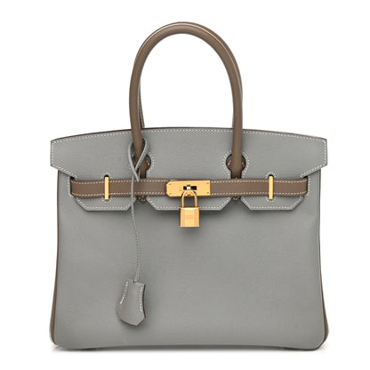 Hermes Epsom Horseshoe Birkin 30 Gris Mouette Etoupe 1 of 12