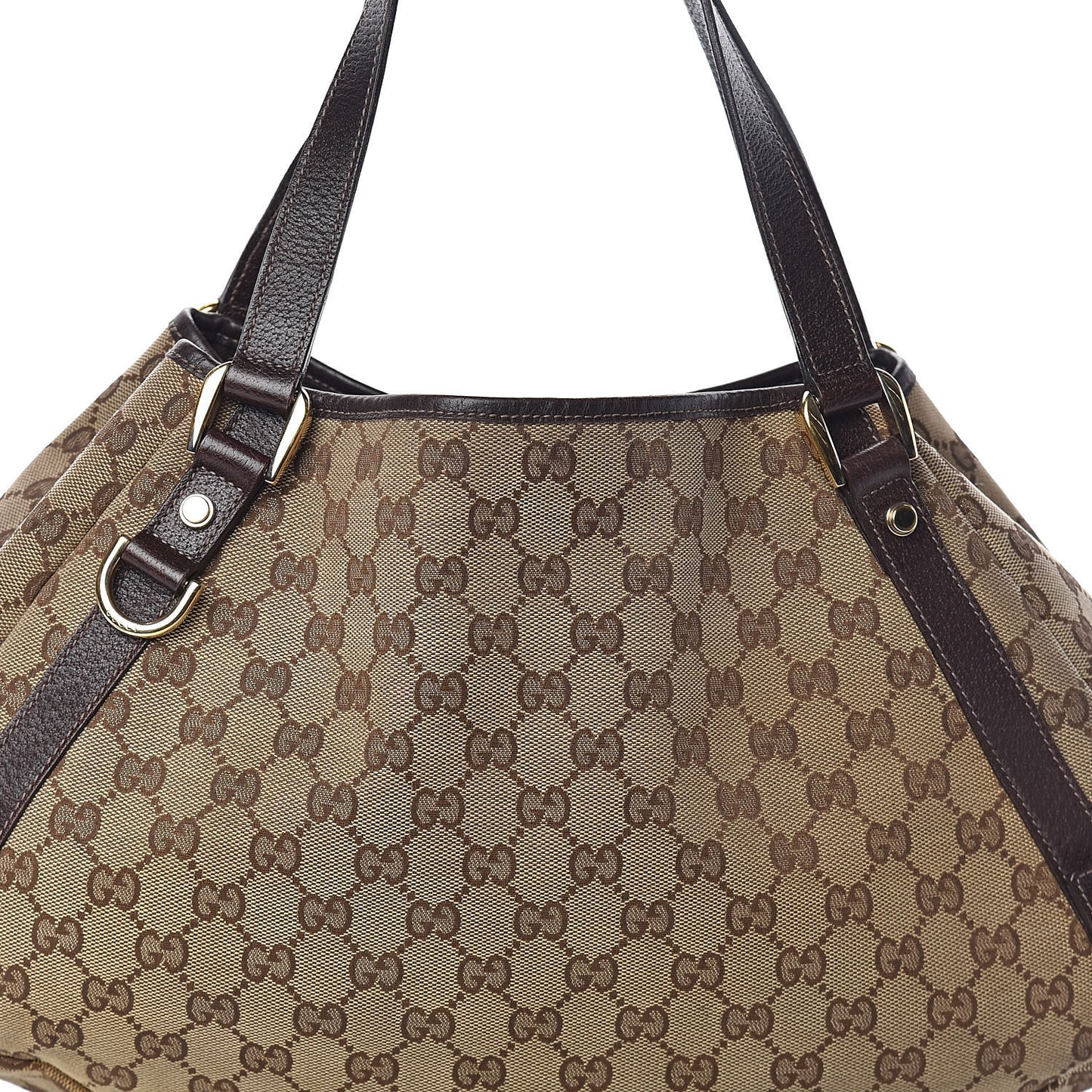 Monogram Medium Abbey Shoulder Bag Dark Brown