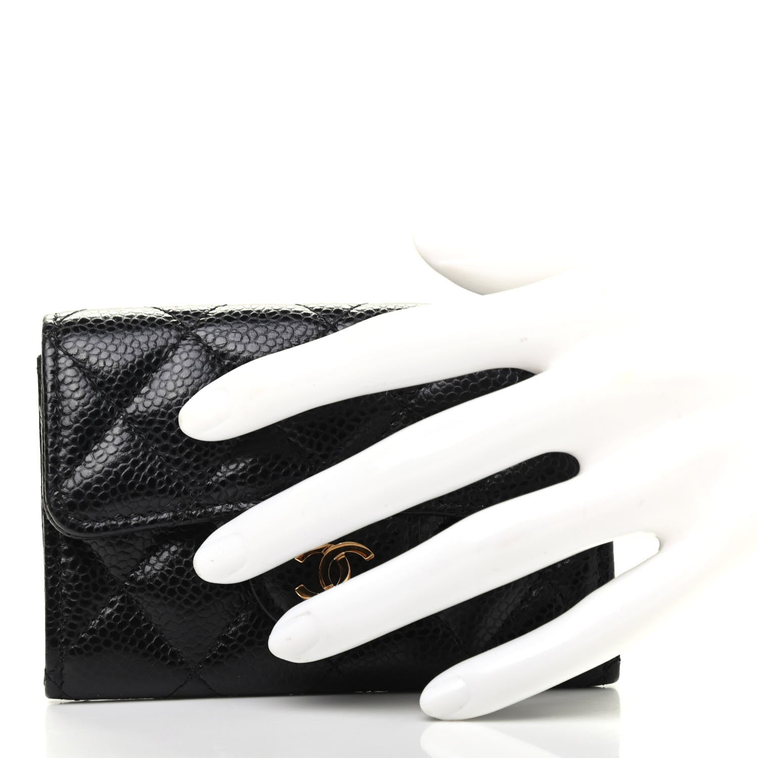 Chanel Caviar Quilted Flap Card Holder Black 2 of 8