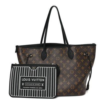 Louis Vuitton Monogram Calfskin Neo Neverfull Inside Out MM Black 4 of 16