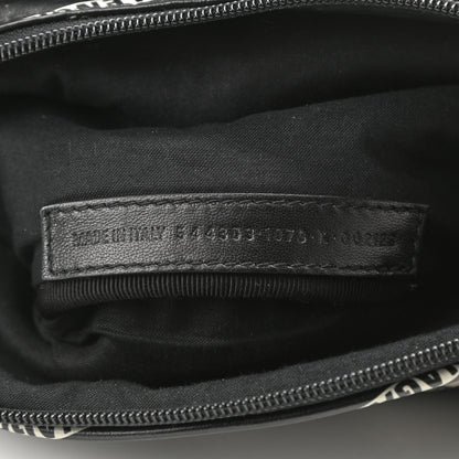 Balenciaga Smooth Calfskin Losange Monogram Explorer Belt Bag Black Grey 7 of 10