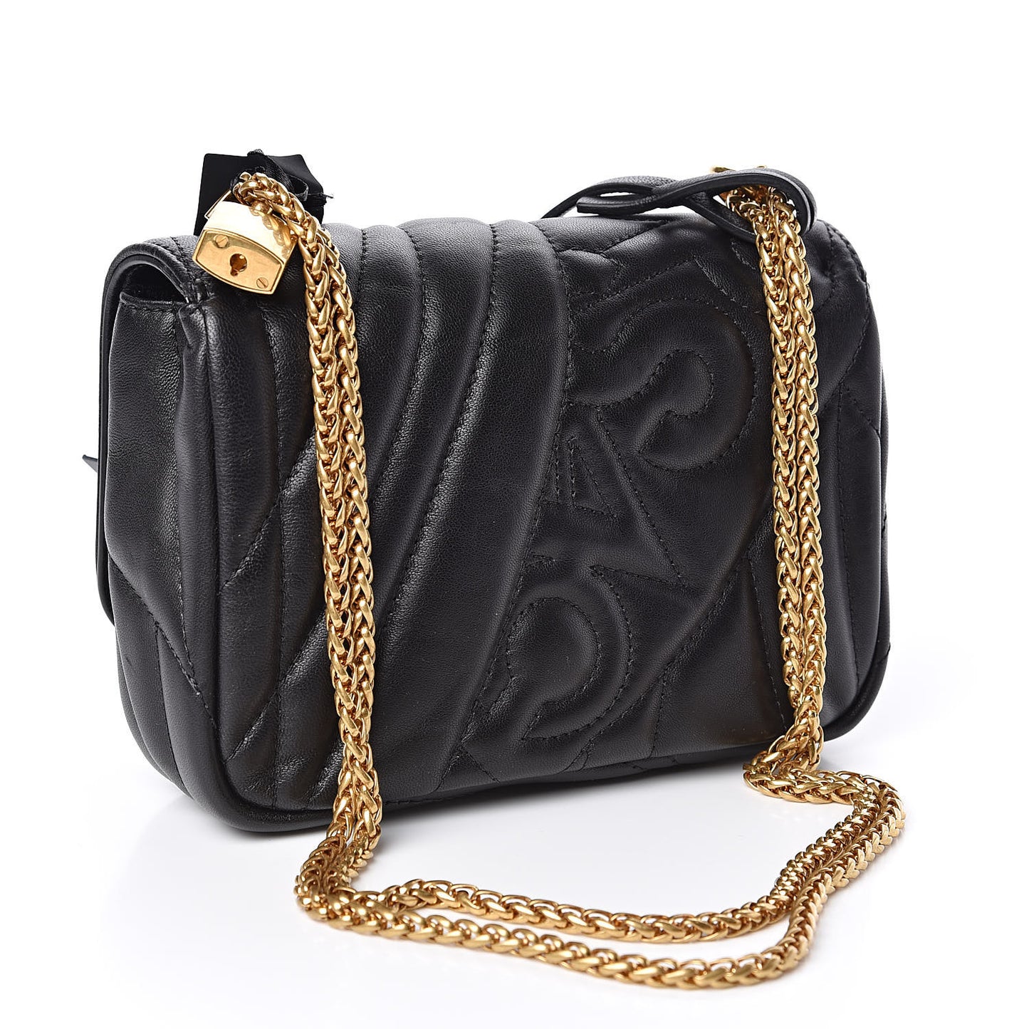 Nappa Quilted Icon Small Crossbody Bag Black