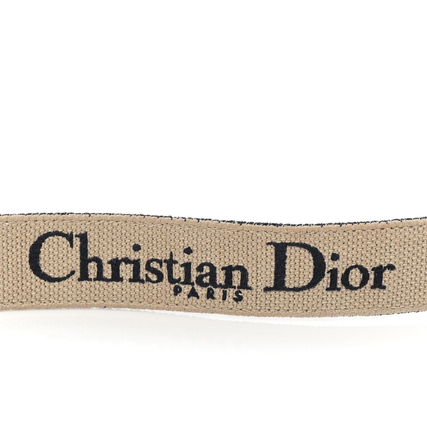 Canvas Embroidered Shoulder Strap Black White