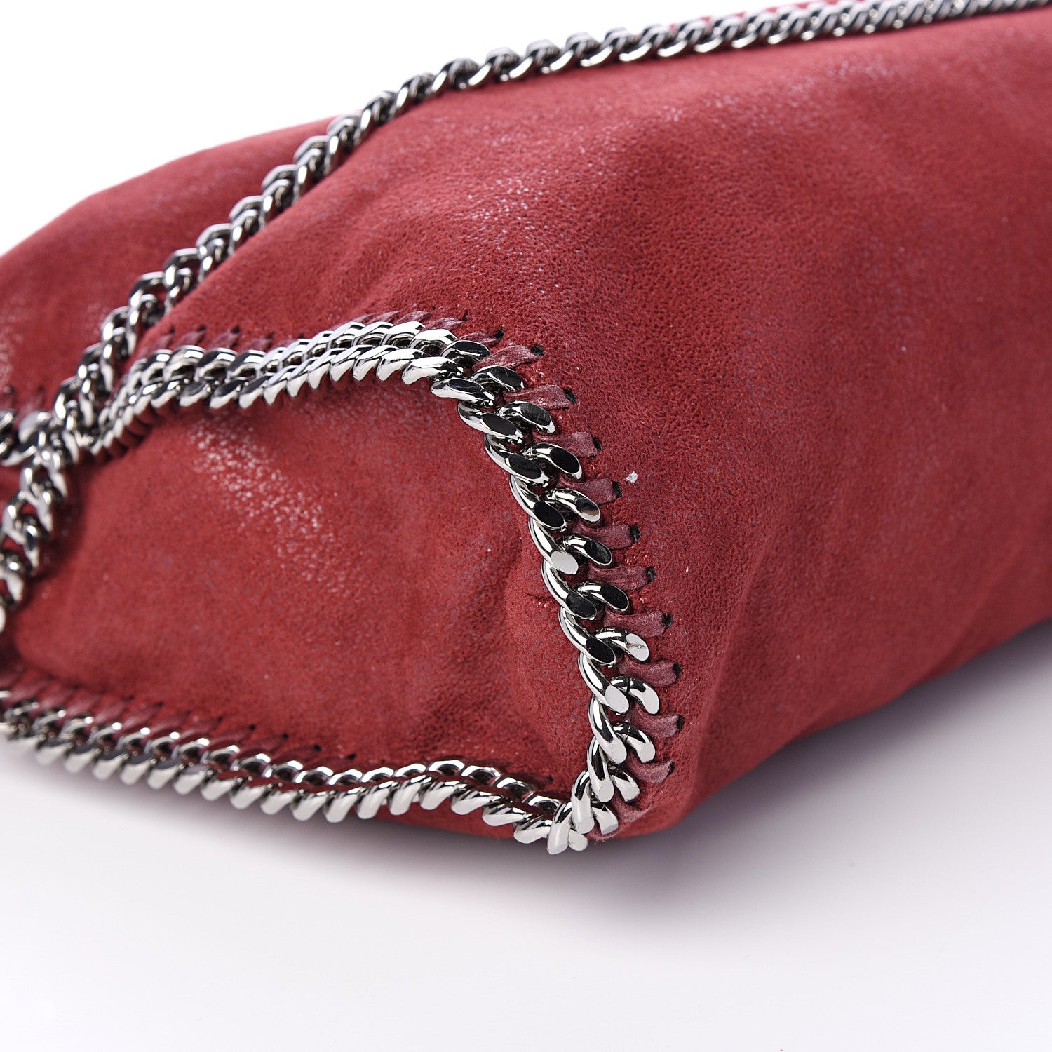 Stella McCartney Shaggy Deer Falabella Fold Over Tote Burgundy 8 of 10