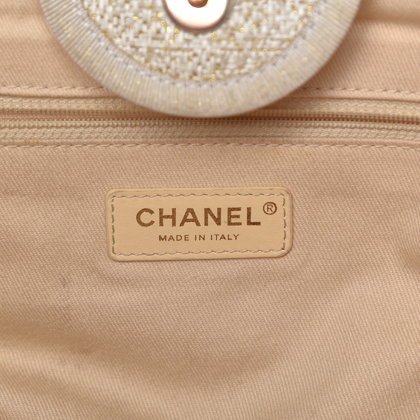 Canvas Large Deauville Tote Light Beige