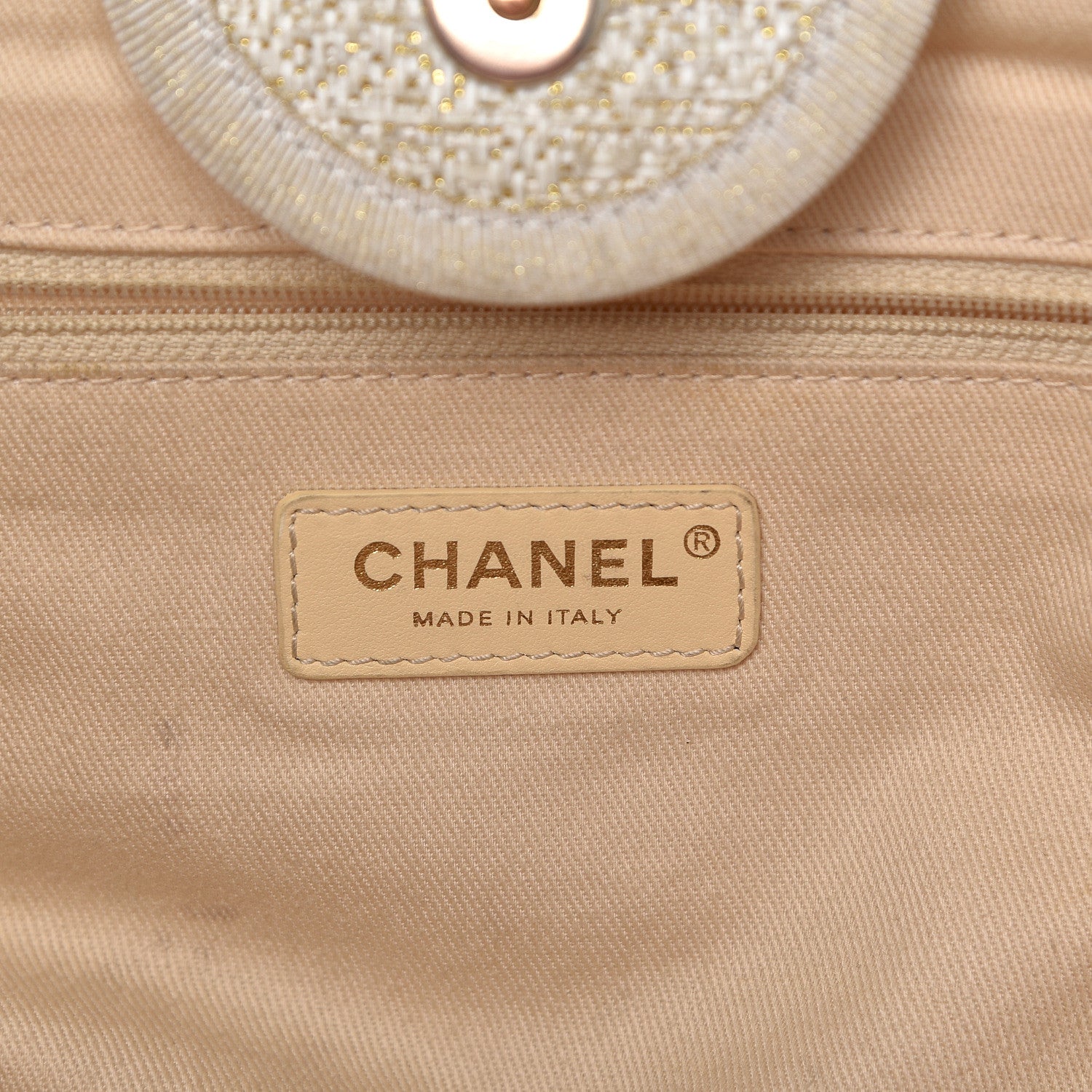 Chanel Canvas Large Deauville Tote Light Beige 7 of 17