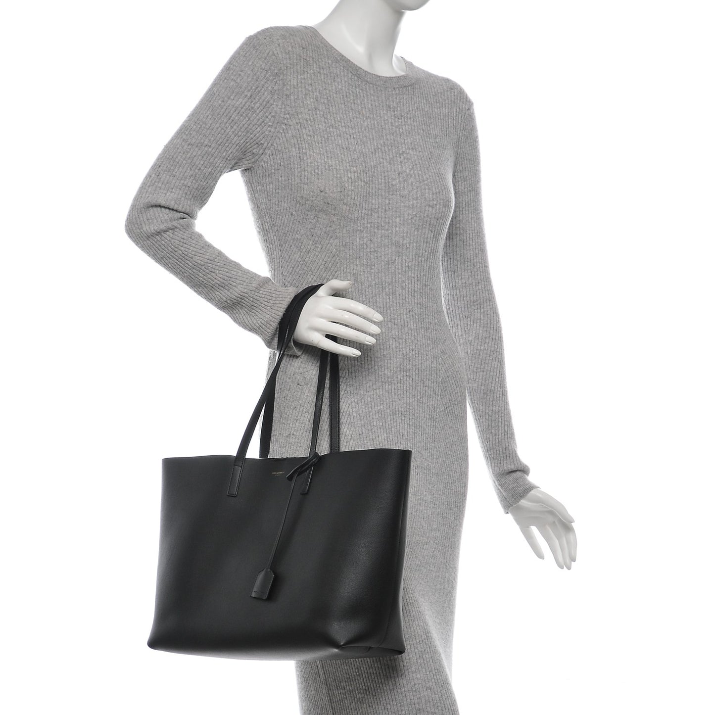 Calfskin Large Shopping Tote Black
