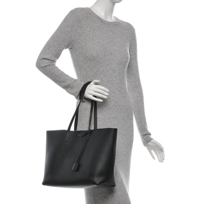 Saint Laurent Calfskin Large Shopping Tote Black 2 of 8