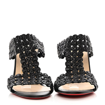 Christian Louboutin Kid Braided Calamazone 85 Sandals 40 Black 2 of 13