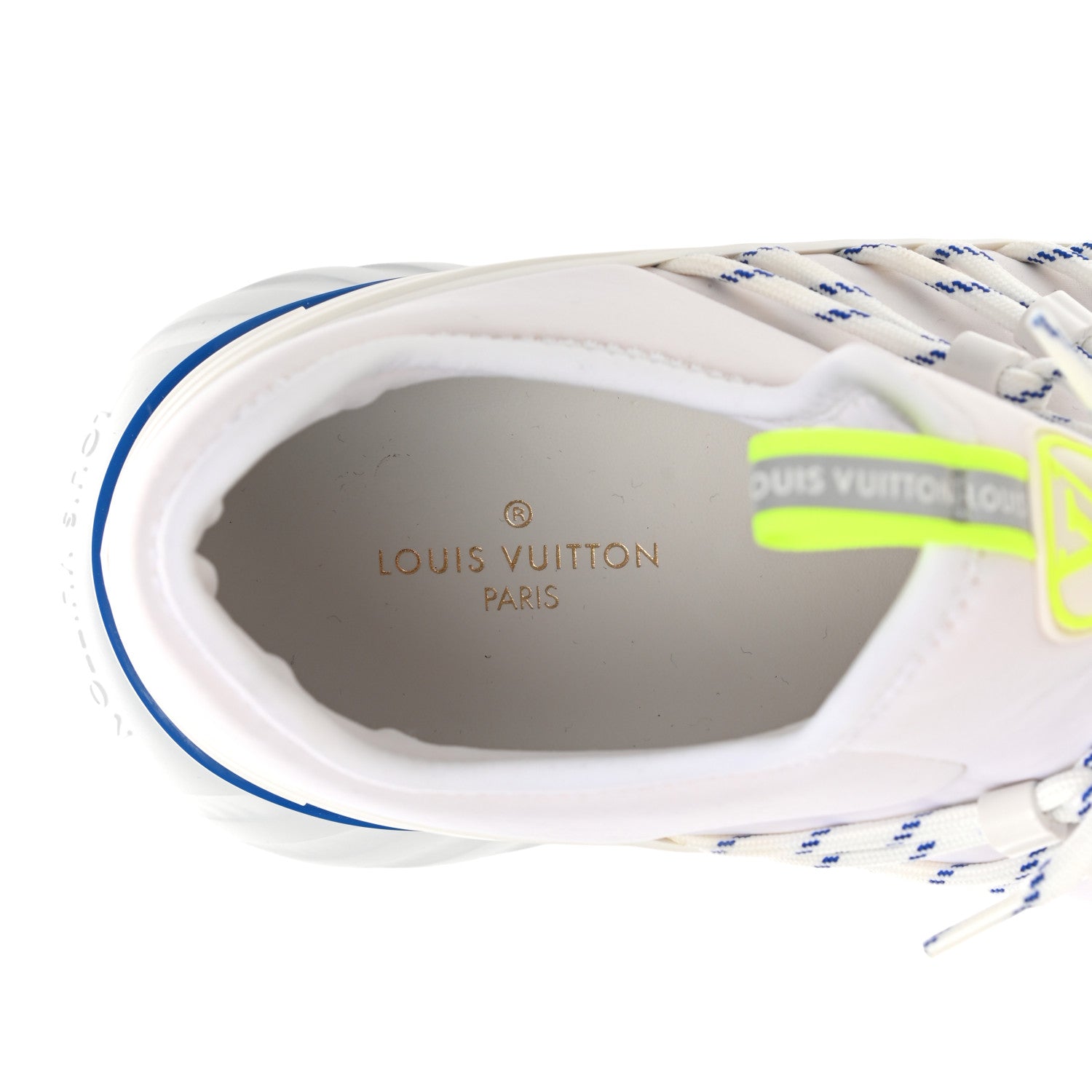 Louis Vuitton Neoprene Mesh Rubber Fastlane Low Sneaker 10.5 White 7 of 8