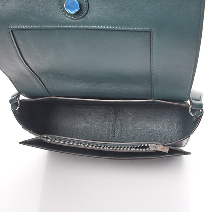 Celine Shiny Smooth Calfskin Medium Frame Shoulder Bag Dark Green Mineral 5 of 8