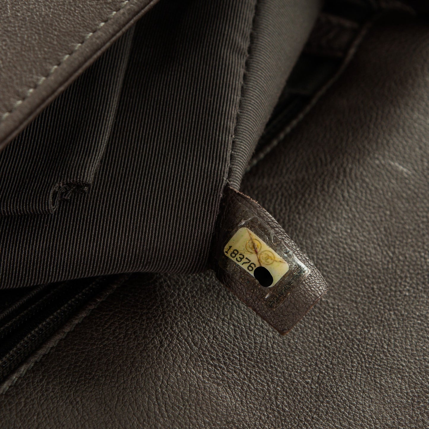 Calfskin Quilted Large Boy Flap Grey