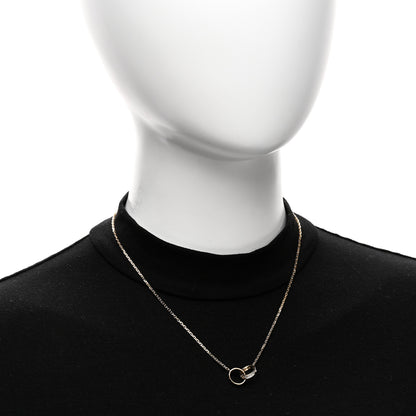 Cartier 18K Yellow Gold Diamond Interlocking LOVE Necklace 2 of 4