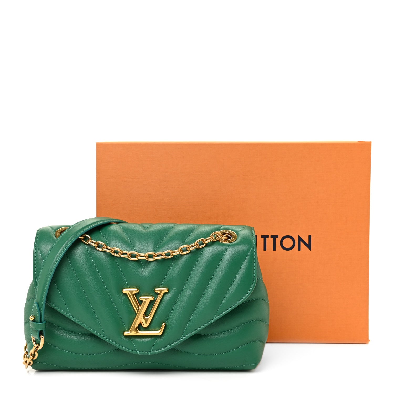 Louis Vuitton Calfskin New Wave Chain Bag MM NM Emerald 15 of 15