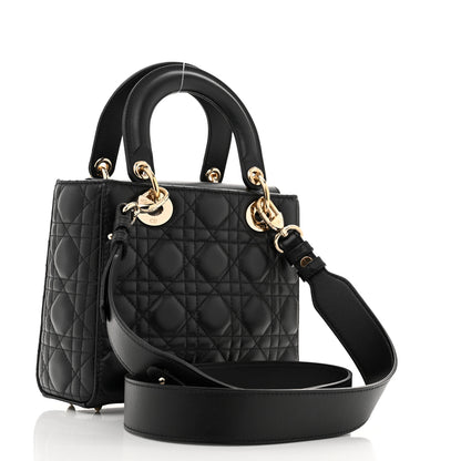 Christian Dior Lambskin Cannage Small My ABCDior Lady Dior Black 3 of 13