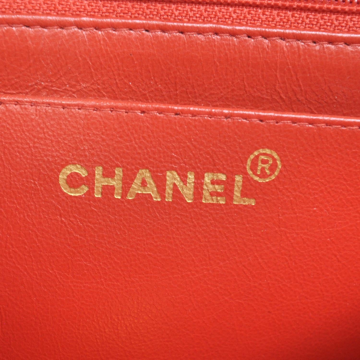 Chanel Suede Quilted Medium Flap Red 10 of 11
