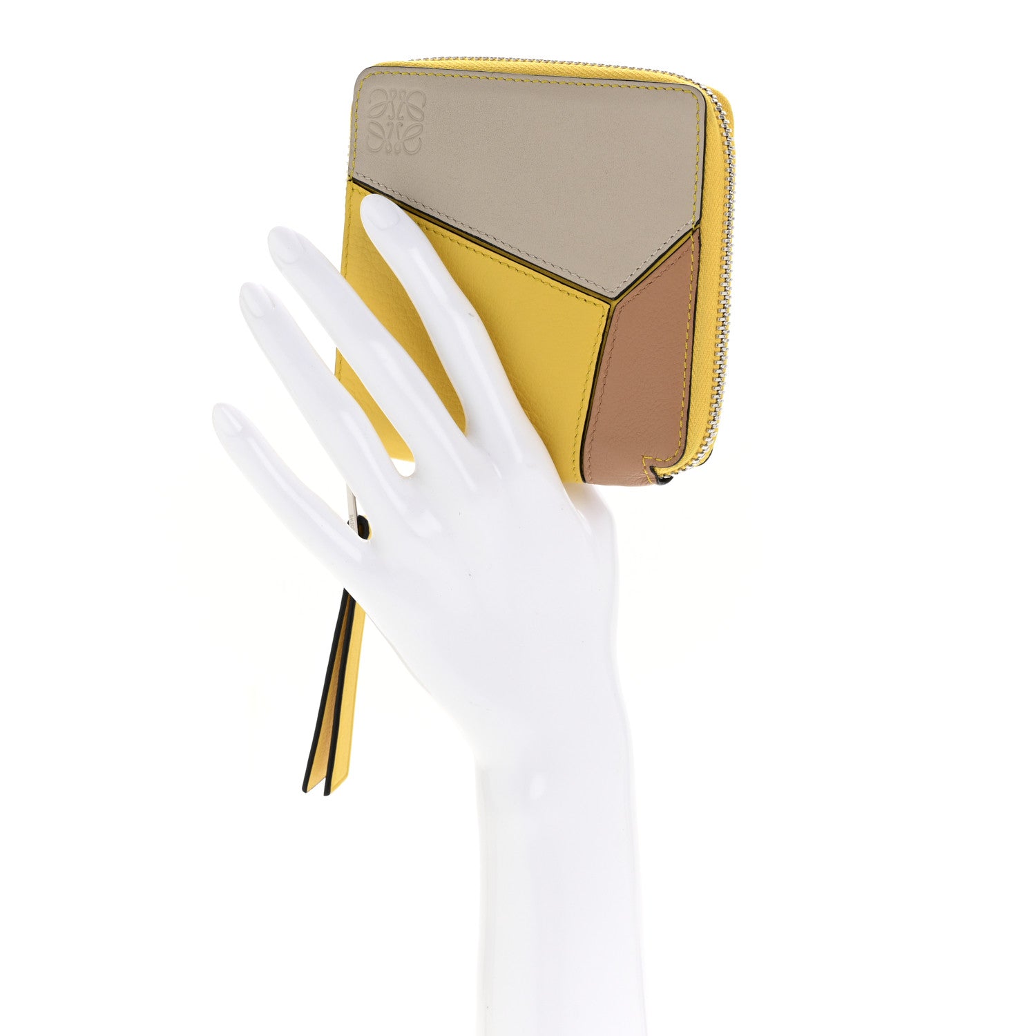 Loewe Calfskin Puzzle Zip Around Wallet Ochre Yellow 2 of 10
