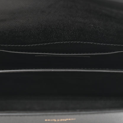 Saint Laurent Grain de Poudre Mini Classic Monogram Cassandra Top Handle Black 5 of 9