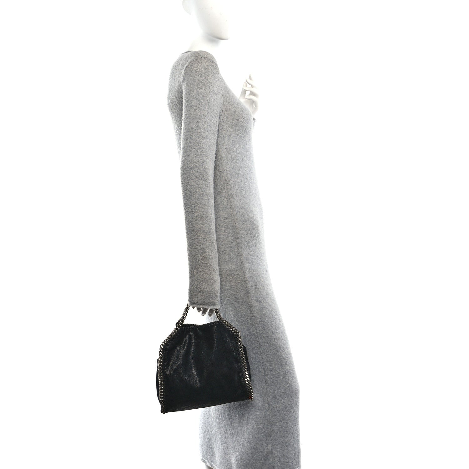 Stella McCartney Shaggy Deer Mini Falabella Tote Black 2 of 10