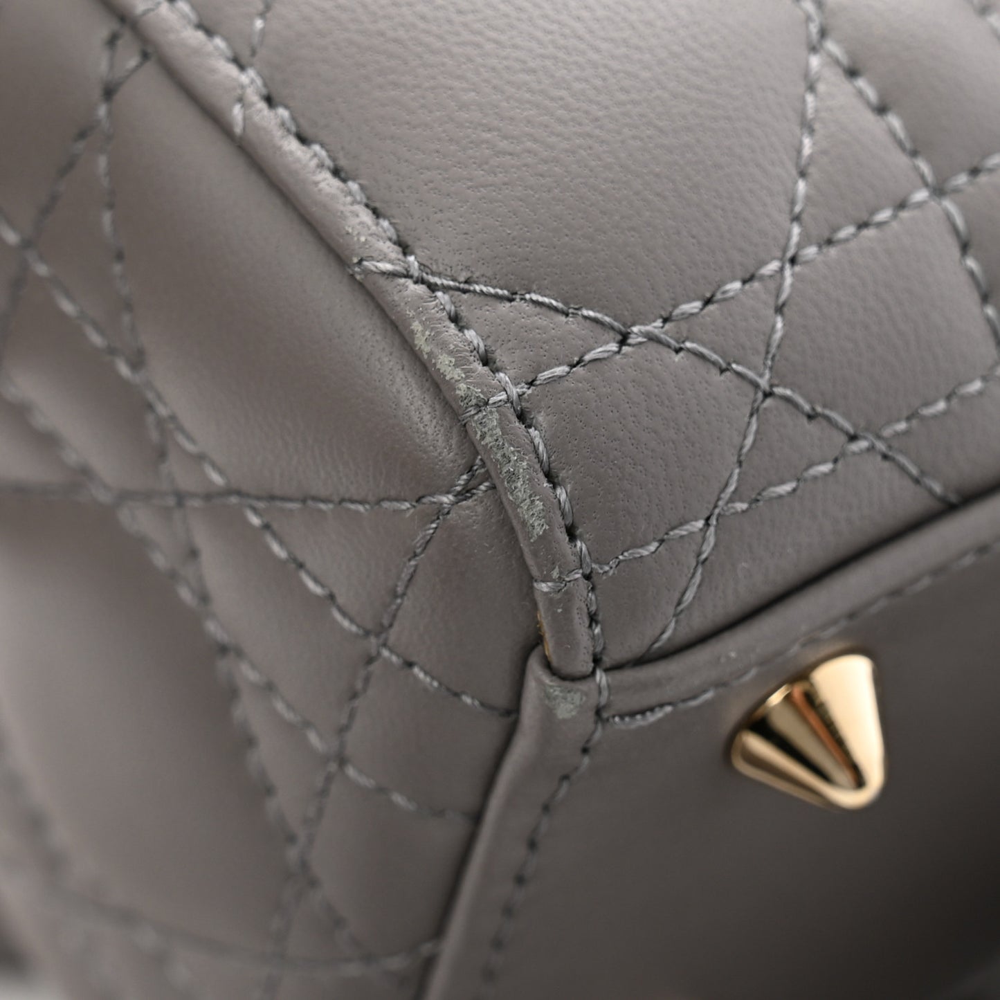 Lambskin Cannage Small My ABCDior Lady Dior Grey