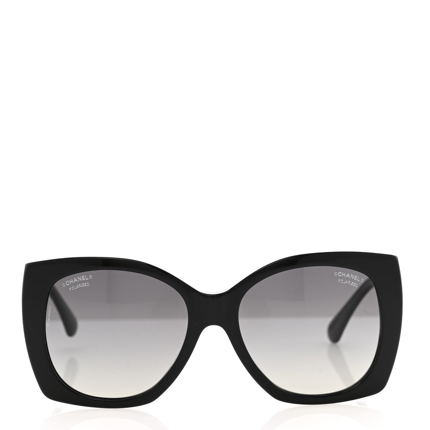 Acetate Square CC Heart Sunglasses 5519 Black